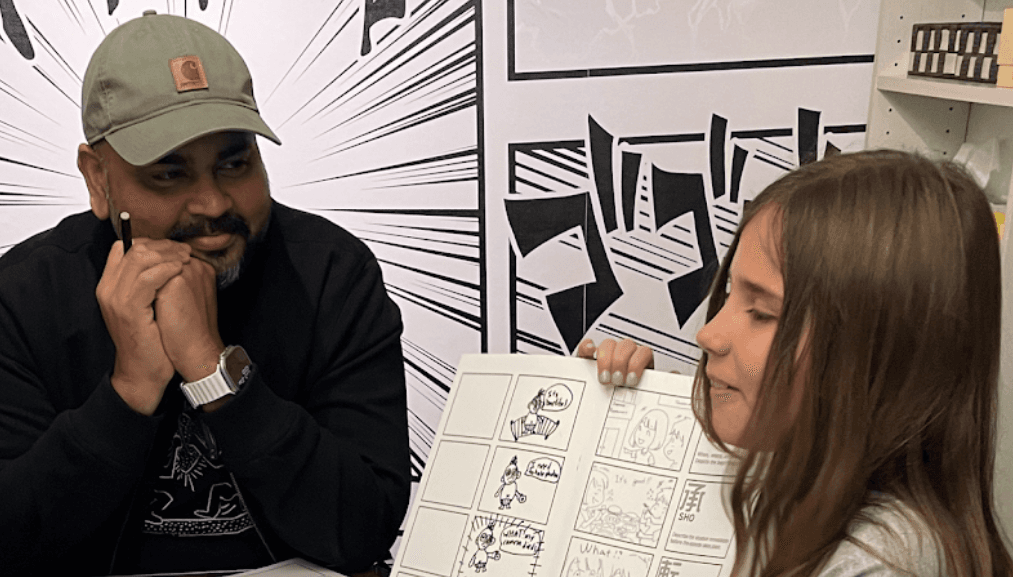 Abstract colorful art installation